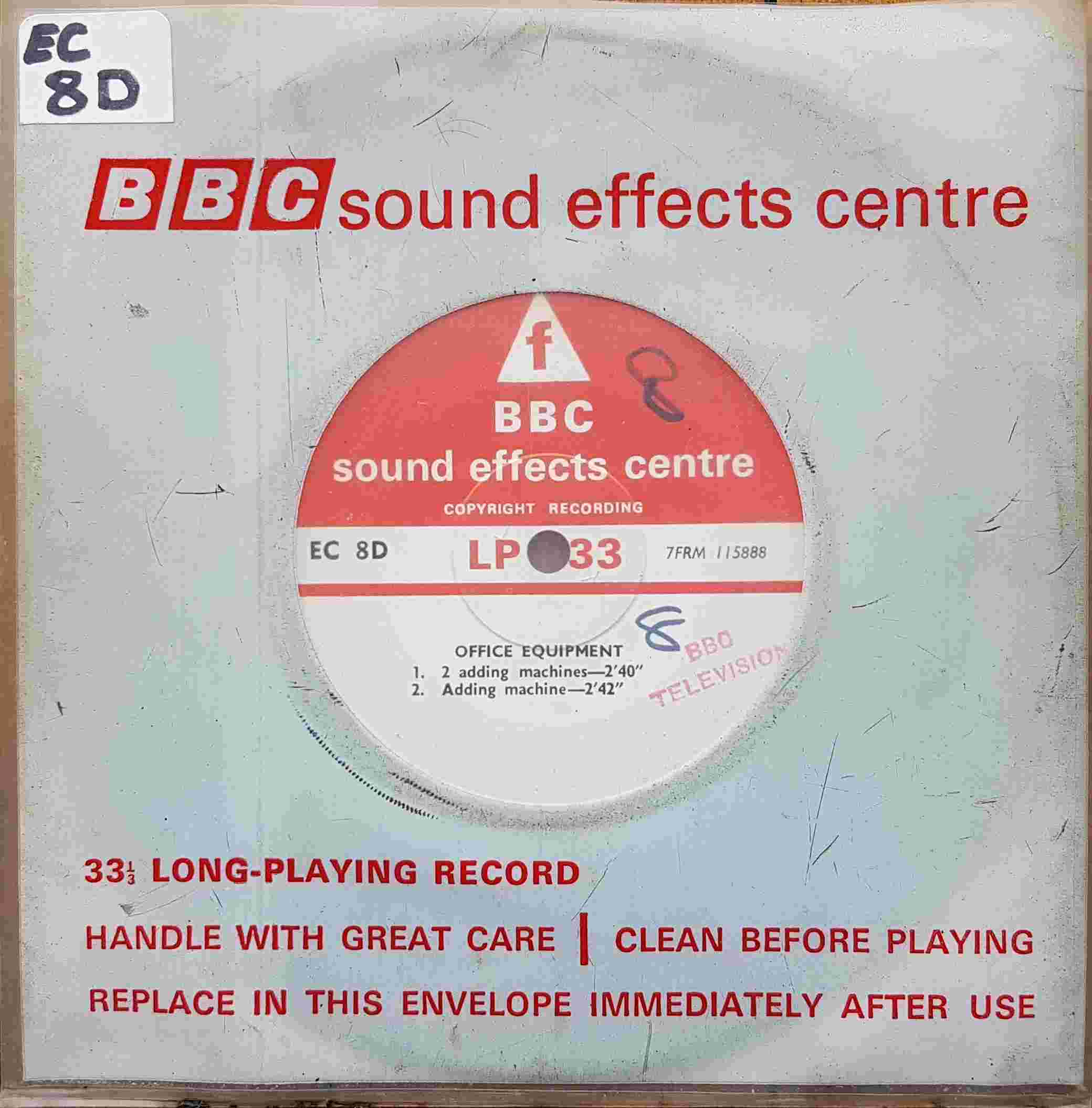 Picture of EC 8D Office equipment by artist Not registered from the BBC records and Tapes library